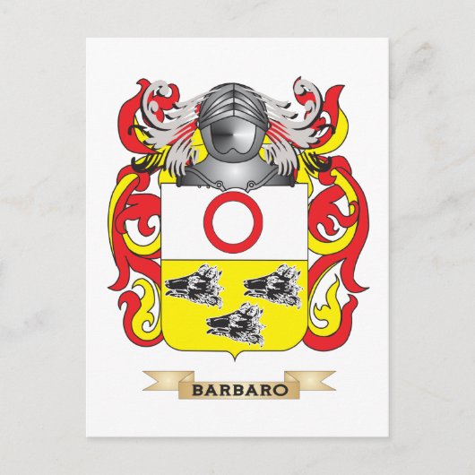 Barbaro wapenschild (familiewapen) briefkaart (Voorkant)