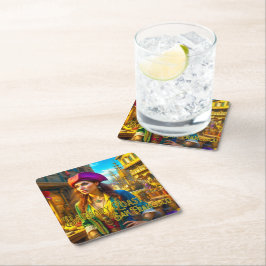 Barbary Coast San Francisco Piraat Papier Onderzet Kartonnen Onderzetters