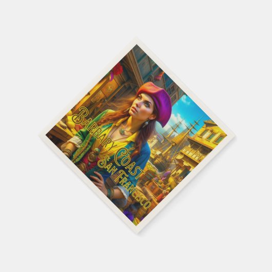 Barbary Coast San Francisco Piraat Papieren servet (Hoek)