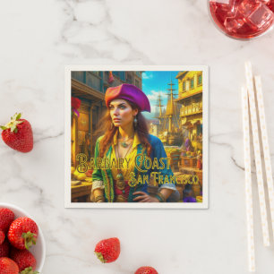 Barbary Coast San Francisco Piraat Papieren servet