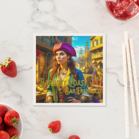 Barbary Coast San Francisco Piraat Papieren servet (Insitu)