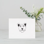 Barbary Leeuwin Folie Uitnodiging Briefkaart (Staand Voorkant)