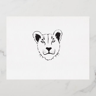 Barbary Lioness Folie Invitation Briefkaart