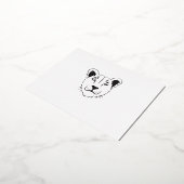 Barbary Lioness Folie Invitation Briefkaart (Gedraaid)