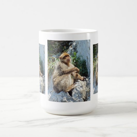 Barbary macaque aap koffiemok (Center)