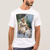 Barbary macaque aap t-shirt (Voorkant)