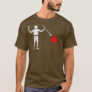 Barbary States Pirate Blackbeards Flag Blackbeard T-shirt