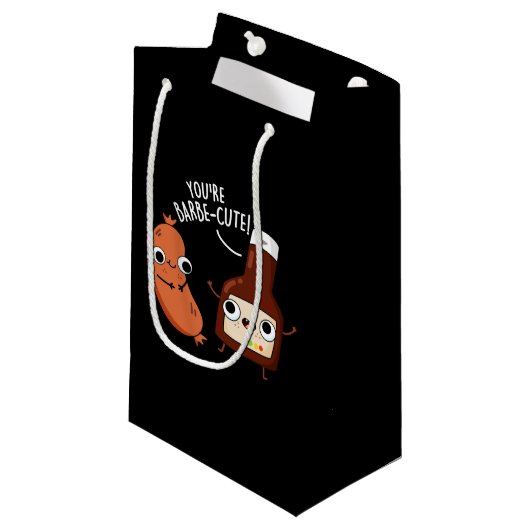 Barbe-schattig Funny Barbecue Pun Dark BG Klein Cadeauzakje (Voorkant Gekanteld)