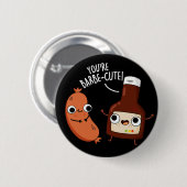 Barbe-schattig Funny Barbecue Pun Dark BG Ronde Button 5,7 Cm (Voorkant /achterkant)