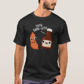 Barbe-schattig Funny Barbecue Pun Dark BG T-shirt (Voorkant)