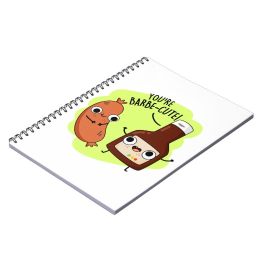 Barbe-schattig Funny Barbecue Pun Notitieboek (Linkerzijde)