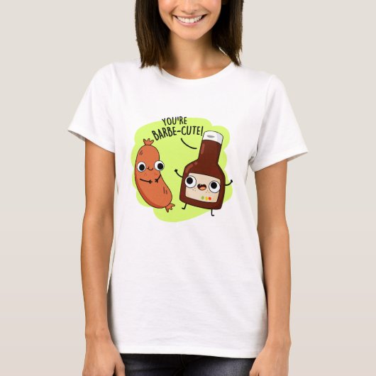 Barbe-schattig Funny Barbecue Pun T-shirt (Voorkant)