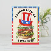 Barbecue / 4e juli / etc. Uitnodiging (Staand voorkant)