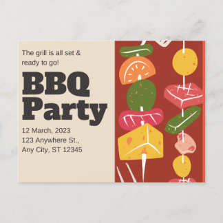 Barbecue Aankondigingskaart