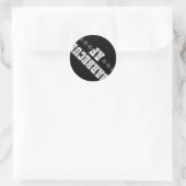 Barbecue Af T-shirt Bbq T-shirt Retro Styl Ronde Sticker (Tas)