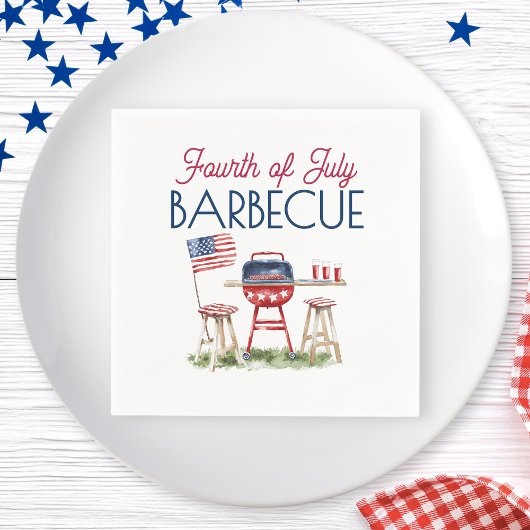 Barbecue Amerikaanse vlag 4 juli Summer Party Servet