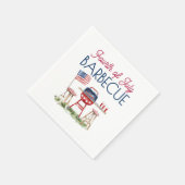 Barbecue Amerikaanse vlag 4 juli Summer Party Servet (Hoek)