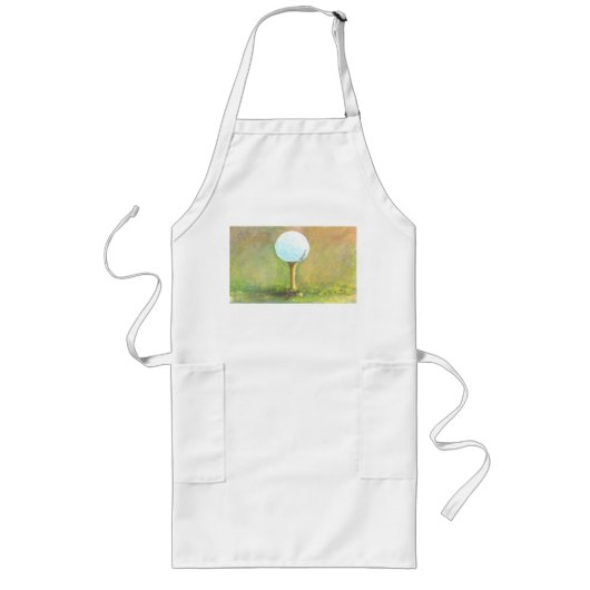 Barbecue Apron met een Golfbal Lang Schort (Voorkant)