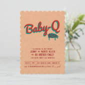 Barbecue Baby shower Uitnodiging (Staand voorkant)