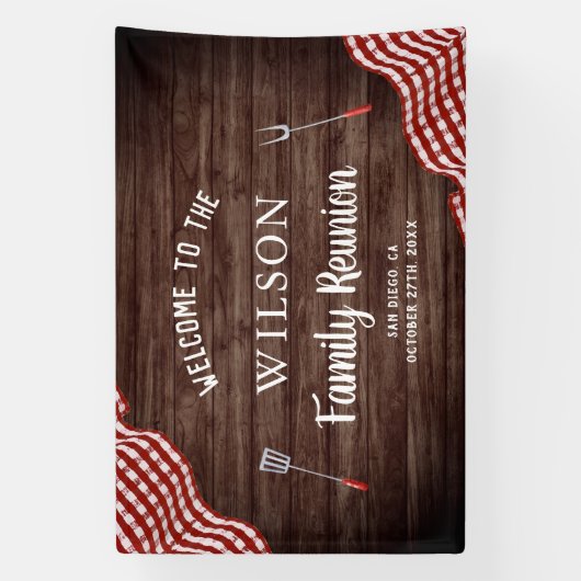 Barbecue Backyard BBQ Picnic Family Reunion Spandoek (Verticaal)