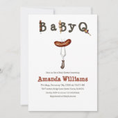 Barbecue Backyard Party Baby shower BabyQ Kaart (Voorkant)