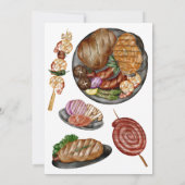 Barbecue Backyard Party Baby shower BabyQ Kaart (Achterkant)