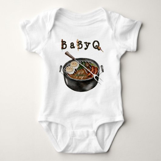 Barbecue Backyard Party Baby shower BBQ Romper (Voorkant)