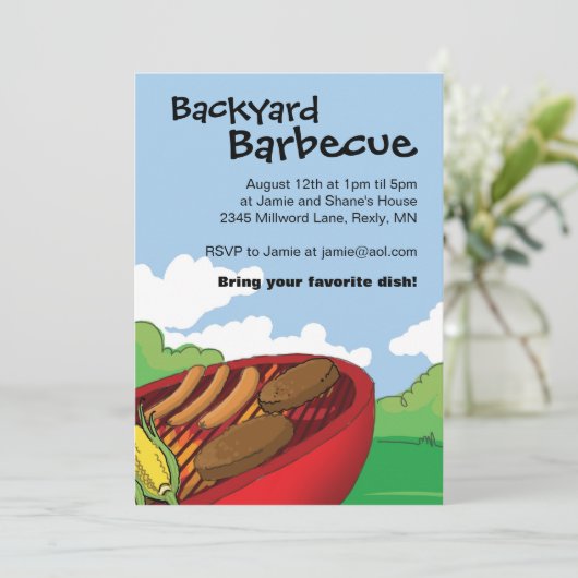 Barbecue Backyard-uitvindingen Kaart (Staand voorkant)