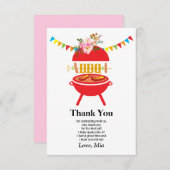 barbecue barbecue , bbq grill , dank u bedankkaart (Voorkant / Achterkant)