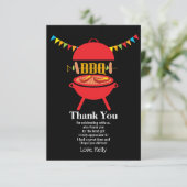 barbecue barbecue , bbq grill , dank u kaart (Staand voorkant)