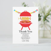 barbecue barbecue , bbq grill , dank u kaart (Staand voorkant)