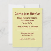 Barbecue Barbeque Party Kaart (Achterkant)