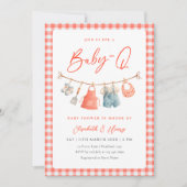 Barbecue BBQ Baby Shower Uitnodiging (Voorkant)