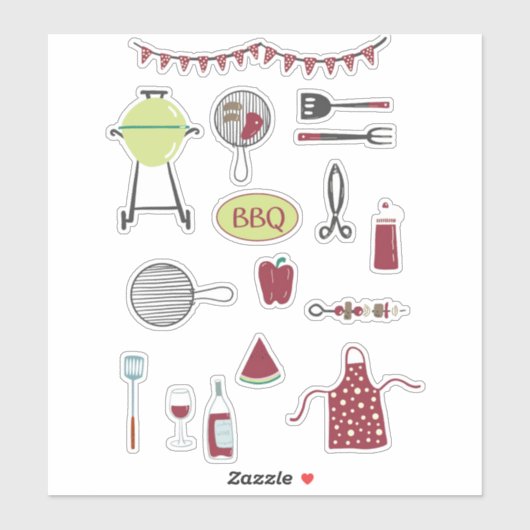 Barbecue BBQ Cook Out Sticker (Vel)