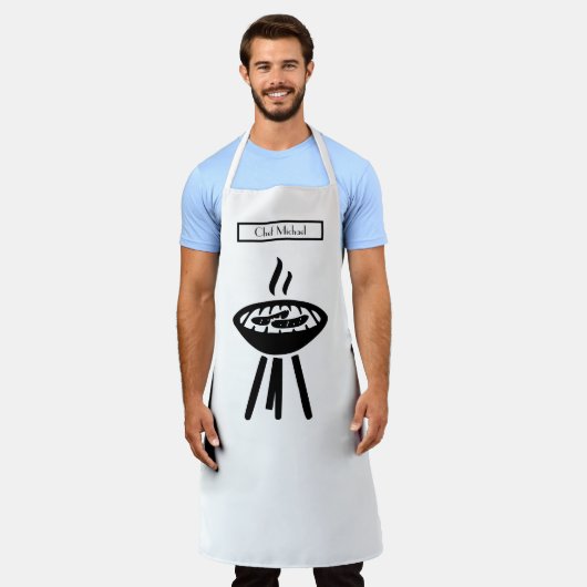 Barbecue BBQ Doe-het-zelf-achtergrondkleuren Schort (Gedragen)