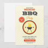 Barbecue / BBQ Feestflyer Kaart (Voorkant / Achterkant)