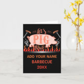 Barbecue Bbq Funny G Grill Competition Kaart (Gele Bloem)