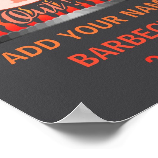 Barbecue Bbq Funny G Grill Competition  Poster (Hoek)