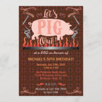 Barbecue BBQ Funny Pig Summer Birthday