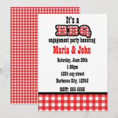 Barbecue BBQ Gingham Zomer Landfeest Kaart (Voorkant / Achterkant)