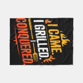 Barbecue bbq grap pit meesterchef roker vader fleece deken (Voorkant (Horizontaal))