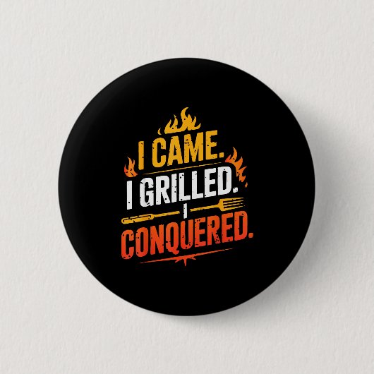 Barbecue bbq grap pit meesterchef roker vader ronde button 5,7 cm (Voorkant)