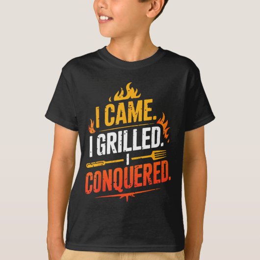 Barbecue bbq grap pit meesterchef roker vader t-shirt (Voorkant)