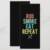 Barbecue BBQ Grill Master Grilling Meat Smoker Menu (Voorkant / Achterkant)