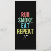 Barbecue BBQ Grill Master Grilling Meat Smoker Menu (Voorkant)