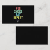 Barbecue BBQ Grill Master Grilling Meat Smoker Visitekaartje (Voorkant / Achterkant)