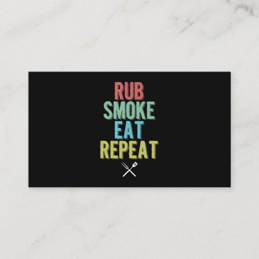 Barbecue BBQ Grill Master Grilling Meat Smoker Visitekaartje (Voorkant)