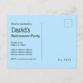 barbecue , bbq grill , partij bij de pensionering  uitnodiging briefkaart (Achterkant)