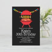 barbecue , bbq grill , verjaardagsfeest , barbecue kaart (Staand voorkant)
