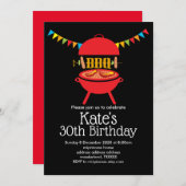 barbecue , bbq grill , verjaardagsfeest , barbecue kaart (Voorkant / Achterkant)